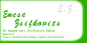 emese zsifkovits business card